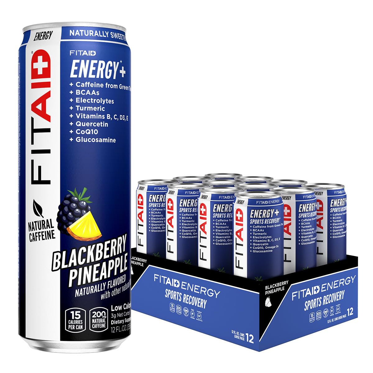 FITAID Blackberry Pineapple Energy 12-oz. cans (Pack of 12)