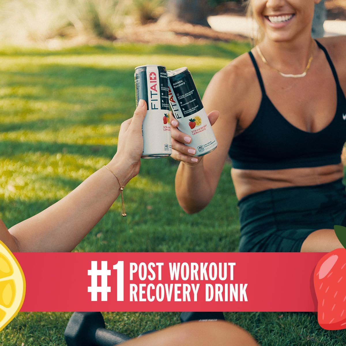 FITAID Strawberry Lemonade Fitness Recovery 12-oz. cans (Pack of 12)